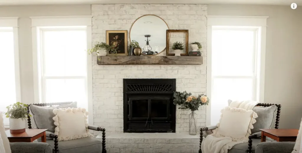 How to Limewash Your Brick Fireplace?